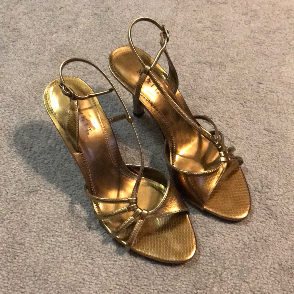 Gold Mid Hight Heels